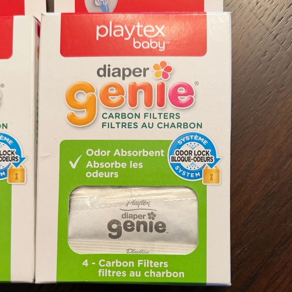 Diaper Genie Refill + 2 4-packs Carbon Odor Filters Bundle